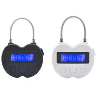 Inteligentny zamek czasowy wyświetlacz LCD zamek czasowy USB akumulator tymczasowe zegar kłódka podróżna Timer elektroniczny 1